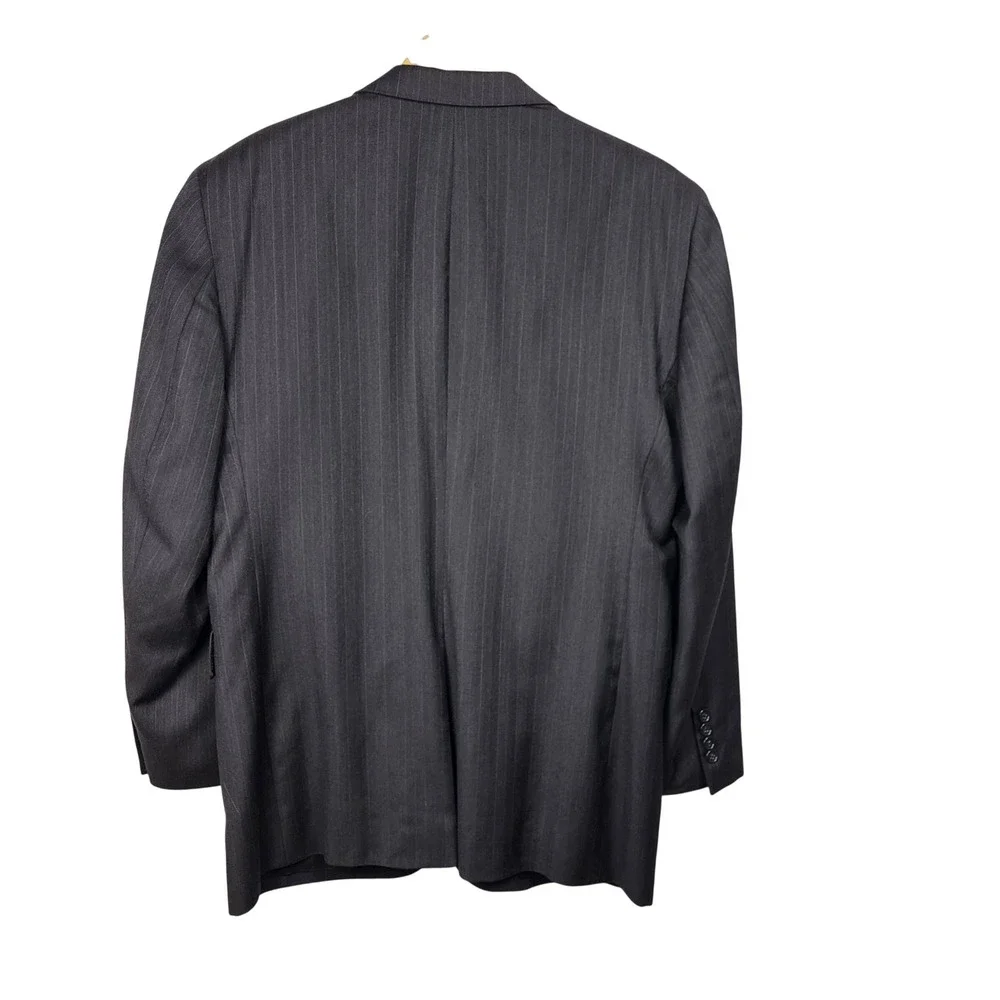 Jos. A. Bank Pinstripe Suit Jacket Blazer Mens 41R Charcoal Gray Business Casual